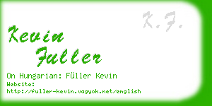 kevin fuller business card